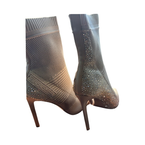 STEVE MADDEN NUDE RHINESTONE SOCK BOOTIES - Picture 5 of 6